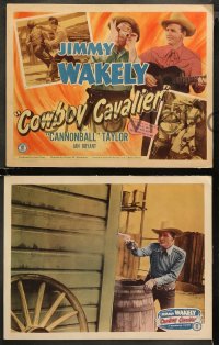 3g0107 COWBOY CAVALIER 8 LCs 1948 Jimmy Wakely w/guitar & Dub Cannonball Taylor!