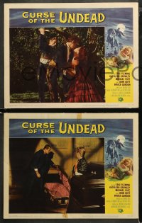 3g0606 CURSE OF THE UNDEAD 3 LCs 1959 border art of lustful fiend on horseback by Reynold Brown!