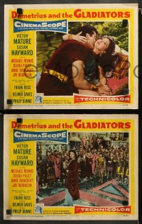 3g0490 DEMETRIUS & THE GLADIATORS 5 LCs 1954 Biblical Victor Mature & Susan Hayward, Borgnine!