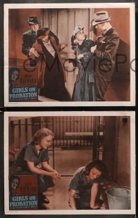 3g0546 GIRLS ON PROBATION 4 LCs R1956 Jane Bryan, Ronald Reagan & prominent Susan Hayward credited!