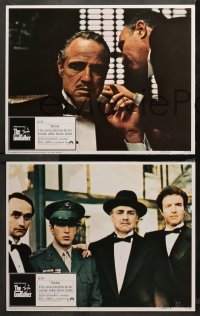 3g0156 GODFATHER 8 int'l LCs 1972 Brando, Pacino, great images from Francis Ford Coppola classic!