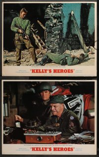 3g0627 KELLY'S HEROES 3 LCs 1970 great images of Clint Eastwood, Don Rickles, Donald Sutherland, WWII