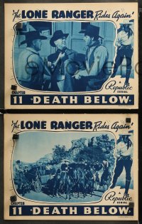 3g0631 LONE RANGER RIDES AGAIN 3 chapter 11 LCs 1939 masked hero Robert Livingston, Death Below!