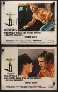 3g0431 NEVADA SMITH 7 LCs 1966 great images of western cowboy Steve McQueen, Suzanne Pleshette!