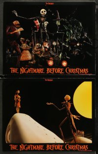 3g0246 NIGHTMARE BEFORE CHRISTMAS 8 LCs 1993 Tim Burton, Disney, great Halloween horror images!