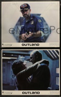 3g0256 OUTLAND 8 LCs 1981 Sean Connery is the only law on Jupiter's moon, Peter Boyle, sci-fi!