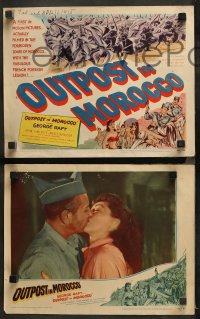 3g0259 OUTPOST IN MOROCCO 8 LCs 1949 George Raft, Akim Tamiroff, Marie Windsor, Foreign Legion!