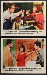 3g0280 PROMISE HER ANYTHING 8 LCs 1966 cool images of Warren Beatty & pretty Leslie Caron!