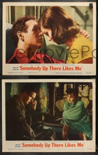 3g0655 SOMEBODY UP THERE LIKES ME 3 LCs 1956 Paul Newman as Rocky Graziano, Pier Angeli, Sal Mineo!