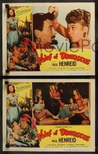 3g0358 THIEF OF DAMASCUS 8 LCs 1952 cool images of Paul Henreid, sexy Jeff Donnell and Elena Verdugo!