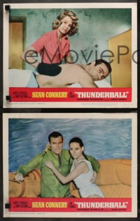 3g0444 THUNDERBALL 8 LCs 1965 Sean Connery as James Bond 007, Peters, Beswick, rare complete set!