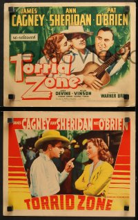 3g0369 TORRID ZONE 8 LCs R1942 James Cagney, Ann Sheridan, O'Brien in the tropics, rare complete set!