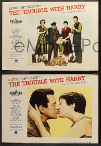 3g0371 TROUBLE WITH HARRY 8 LCs 1955 Alfred Hitchcock, Edmund Gwenn, Forsythe, Shirley MacLaine!