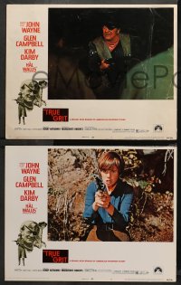 3g0586 TRUE GRIT 4 LCs 1969 John Wayne as Rooster Cogburn, Kim Darby, Glen Campbell, Robert Duvall!