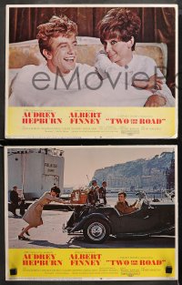 3g0663 TWO FOR THE ROAD 3 LCs 1967 great images of Audrey Hepburn & Albert Finney, Stanley Donen!