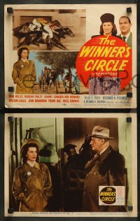 3g0396 WINNER'S CIRCLE 8 LCs 1948 gorgeous Jean Willes, wonderful horse racing images, Santa Anita!