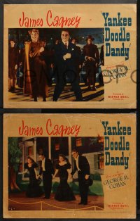3g0670 YANKEE DOODLE DANDY 3 LCs 1940s James Cagney in patriotic music numbers, George M. Cohan!