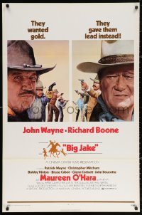 3h0277 BIG JAKE 1sh 1971 Richard Boone wanted gold but John Wayne gave him lead instead!