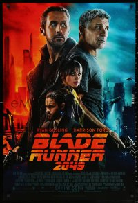 3h0285 BLADE RUNNER 2049 int'l advance DS 1sh 2017 more colorful montage image of Ford and Gosling!
