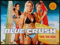 3h0773 BLUE CRUSH DS British quad 2003 Michelle Rodriguez, Kate Bosworth in bikini, cool green image!