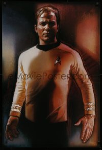 3h0120 STAR TREK CREW 27x40 commercial poster 1991 Drew art of William Shatner as Captain Kirk!