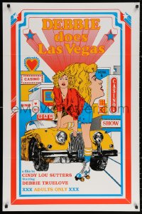 3h0322 DEBBIE DOES LAS VEGAS 1sh 1982 Ray Dennis Steckler, art of gambling casino & Debbie Truelove!