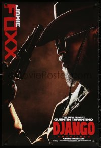 3h0325 DJANGO UNCHAINED teaser DS 1sh 2012 cool close-up image of Jamie Foxx in title role!