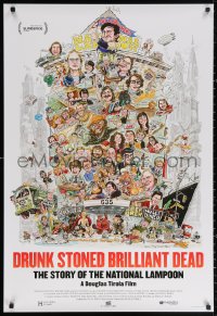 3h0330 DRUNK STONED BRILLIANT DEAD DS 1sh 2015 Belushi, Chase, vintage-style art by Rick Meyerowitz!