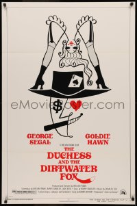3h0331 DUCHESS & THE DIRTWATER FOX style B 1sh 1976 Goldie Hawn & George Segal, sexy wild artwork!