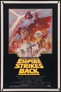 3h0335 EMPIRE STRIKES BACK studio style 1sh R1981 George Lucas sci-fi classic, cool art by Tom Jung!