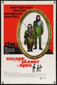 3h0338 ESCAPE FROM THE PLANET OF THE APES 1sh 1971 meet Baby Milo who has Washington terrified!