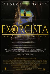 3h0341 EXORCIST III int'l Spanish language 1sh 1990 Scott starring in William Peter Blatty sequel!