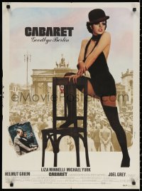 3h1111 CABARET French 23x31 1972 Liza Minnelli sings & dances in Nazi Germany, Bob Fosse directed!