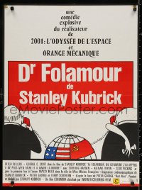 3h1123 DR. STRANGELOVE French 22x30 R1970s Stanley Kubrick classic, Peter Sellers, Tomi Ungerer art!