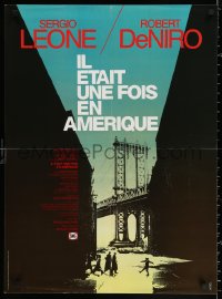 3h1163 ONCE UPON A TIME IN AMERICA French 23x31 1984 directed by Sergio Leone, cool Hurel art!
