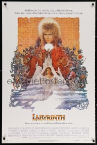 3h0414 LABYRINTH 1sh 1986 Jim Henson, art of David Bowie & Jennifer Connelly by Ted CoConis!