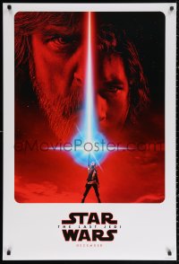 3h0419 LAST JEDI teaser DS 1sh 2017 Star Wars, incredible sci-fi image of Hamill, Driver & Ridley!