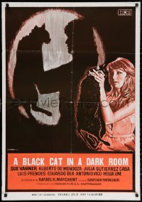 3h0669 BLACK CAT IN A DARK ROOM Lebanese 1977 Rafael Romero Marchent's Cazar un Gato Negro!