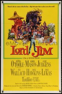 3h0426 LORD JIM 1sh 1965 Peak and Terpning art of O'Toole, James Mason, Curt Jurgens and cast!