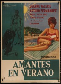 3h0686 EL ULTIMO VERANO Mexican poster 1961 Jeanne Valerie and Arturo Fernandez