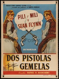 3h0696 WOMAN FOR RINGO Mexican poster 1967 comedy spaghetti cowboy western starring Pilar Bayona!