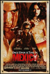 3h0473 ONCE UPON A TIME IN MEXICO advance DS 1sh 2003 Antonio Banderas, Johnny Depp, sexy Salma Hayek