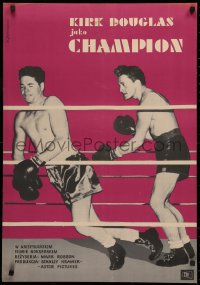 3h0841 CHAMPION Polish 23x33 1961 boxer Kirk Douglas fighting in the ring, boxing classic!