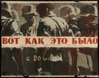 3h0745 DUPED TILL DOOMSDAY Russian 26x33 1957 different art of art of Nazi soldiers by Chelisheva!