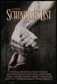 3h0532 SCHINDLER'S LIST DS 1sh 1993 Steven Spielberg World War II classic, Best Picture!
