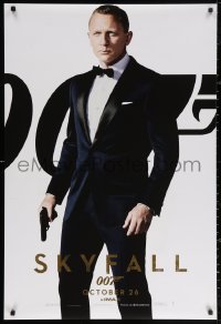 3h0546 SKYFALL int'l teaser DS 1sh 2012 Daniel Craig as James Bond over white background, IMAX!