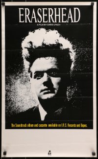 3h0165 ERASERHEAD 17x28 music poster 1982 David Lynch, Jack Nance, surreal fantasy horror!