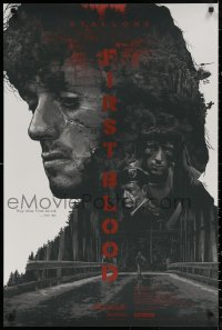 3h0099 FIRST BLOOD #141/150 24x36 art print 2015 Stallone as John Rambo by Domaradzki, Variant!