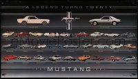 3h0206 FORD MUSTANG 27x47 special poster 1994 64 1/2 cool image of modern pony car and the original!