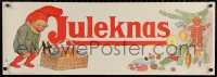 3h0233 JULEGAVER basket style 14x39 Danish special poster 1930s great different Christmas art, rare!